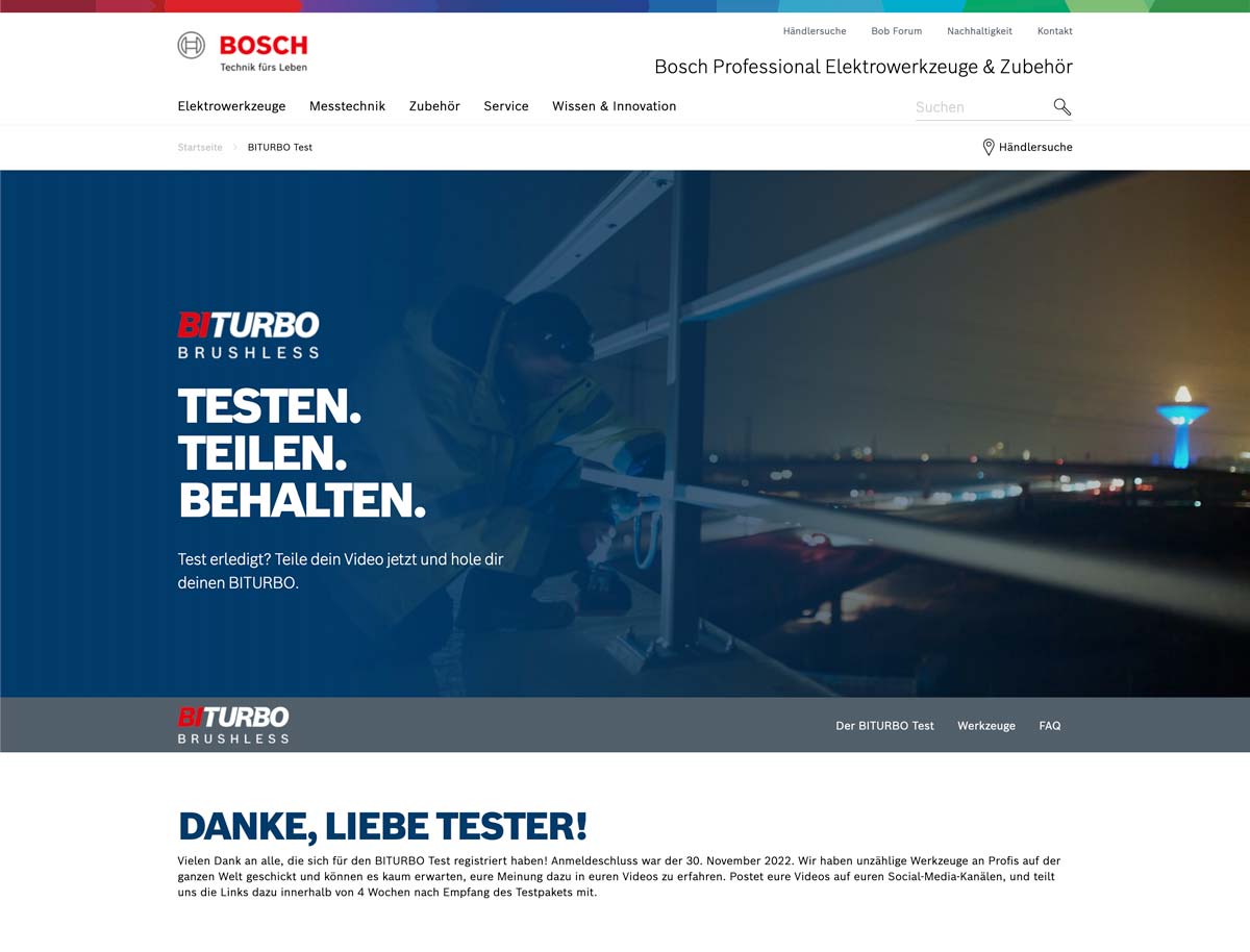 Bosch Professional Biturbo Kampagne